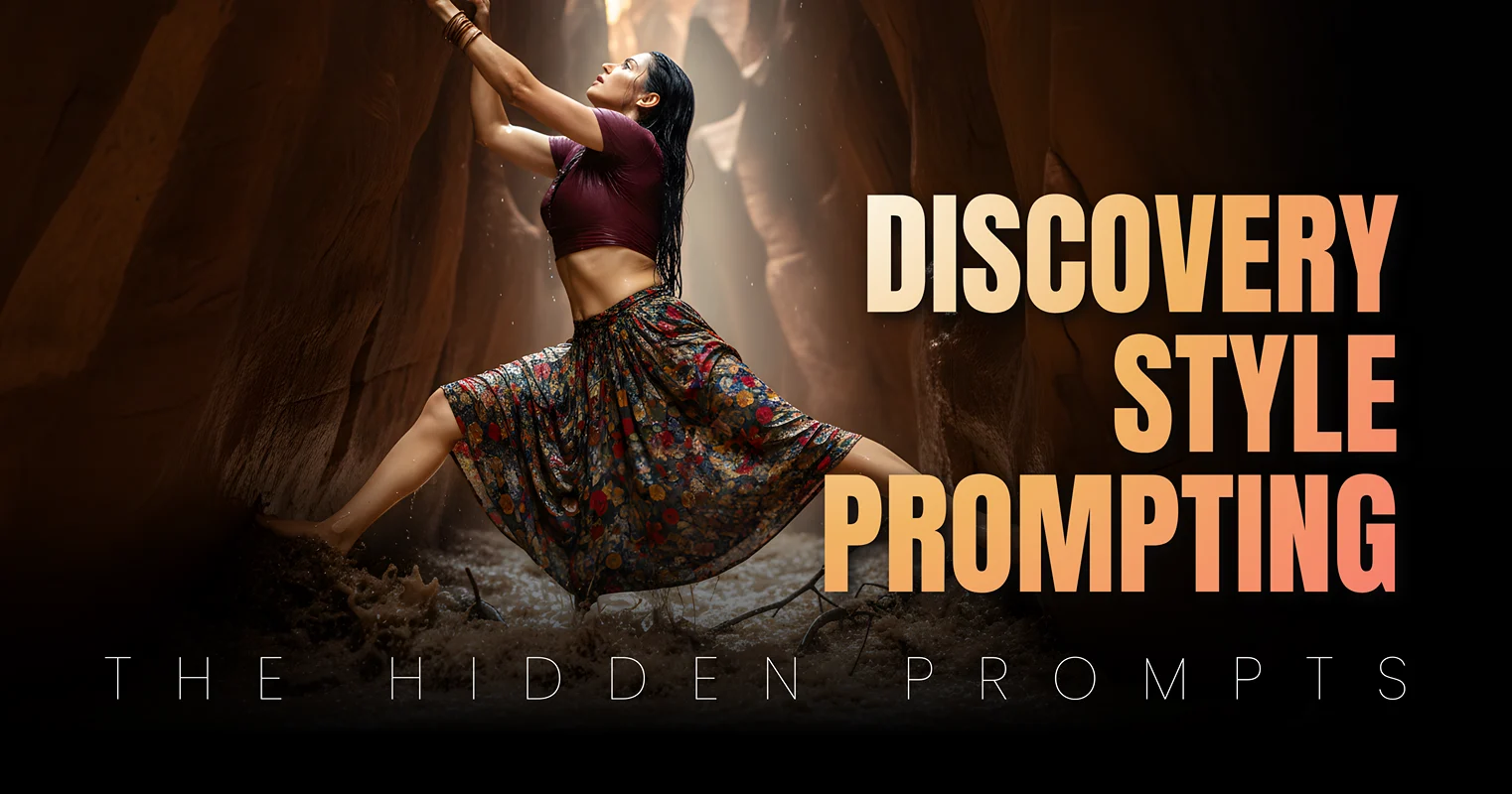 Photorealistic disaster image of an Indian woman scaling a red rock canyon wall to escape a flash flood; this demonstrates the extreme high-detail output of our Google Gemini AI Photorealistic Prompt at 1/4000s shutter speed.