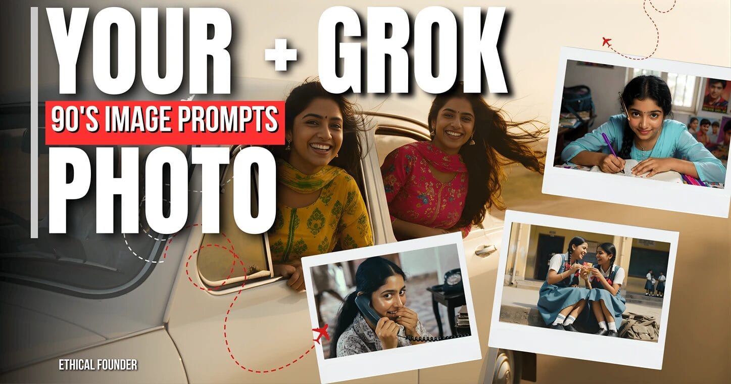 Who is Ethical Founder, Indian Ethical AI Agents Usage Tips, ethical AI image generation, 90s nostalgia India, landline phone memories, vintage communication culture, Grok Imagine prompts.