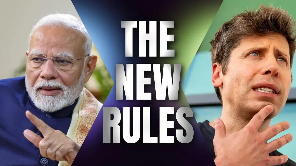PM Modi and Sam Altman discussing the future of technology at the AI Impact Summit 2026 India.