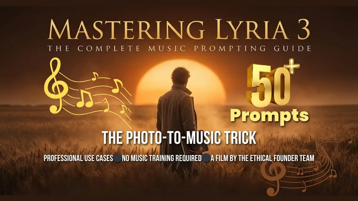 50+ Free Google Gemini Lyria 3 Music Prompts Bundle with easy Copy Paste Advanced Tricks for high quality AI music.